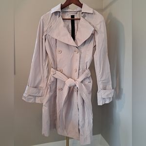 Designer ADD Classic Beige Trench Coat Rain Jacket Size 0